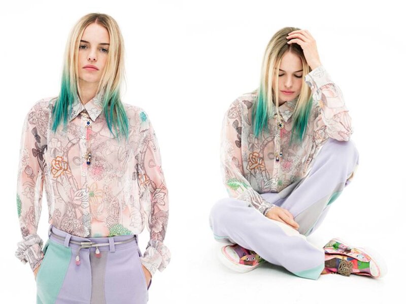 Woman with Colorful Hair — Purple, Neutral