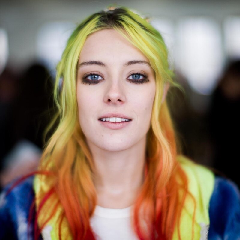 Woman with Colorful Hair — Yellow, Neutral
