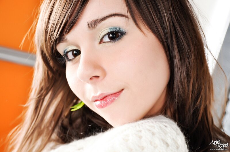 woman with colorful makeup