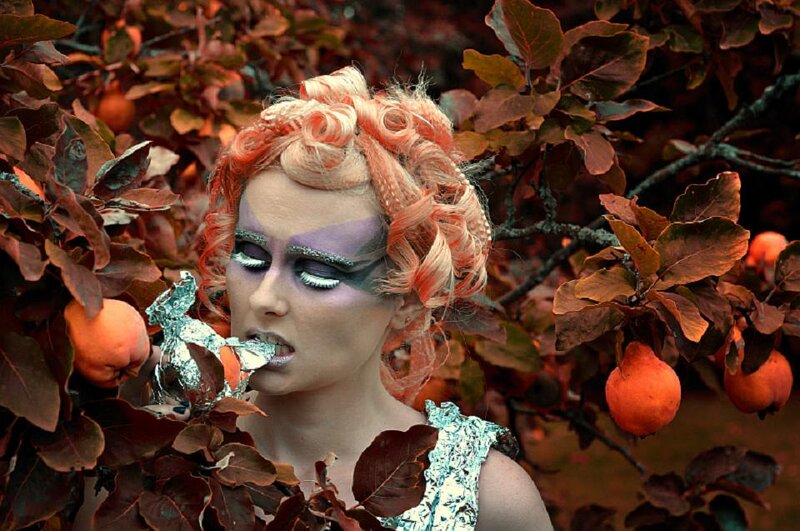 Woman with Colorful Makeup — Orange, Dramatic, Autumn