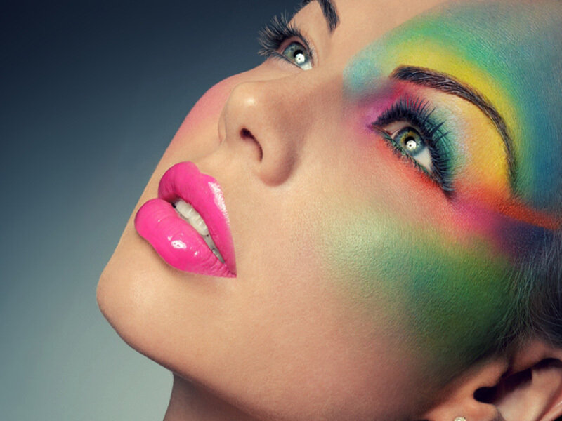 Woman with Colorful Makeup — Pink, Dramatic, Photograph, Eyes, Lips