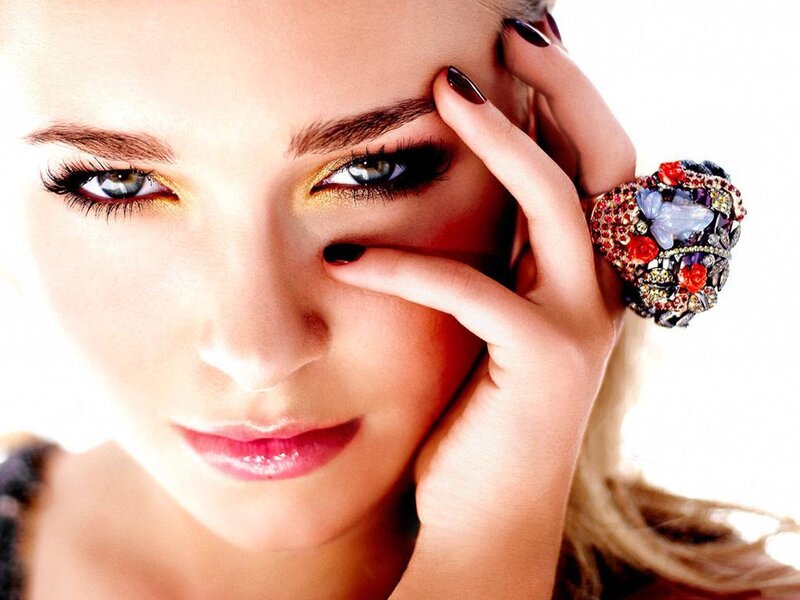 woman with colorful ring
