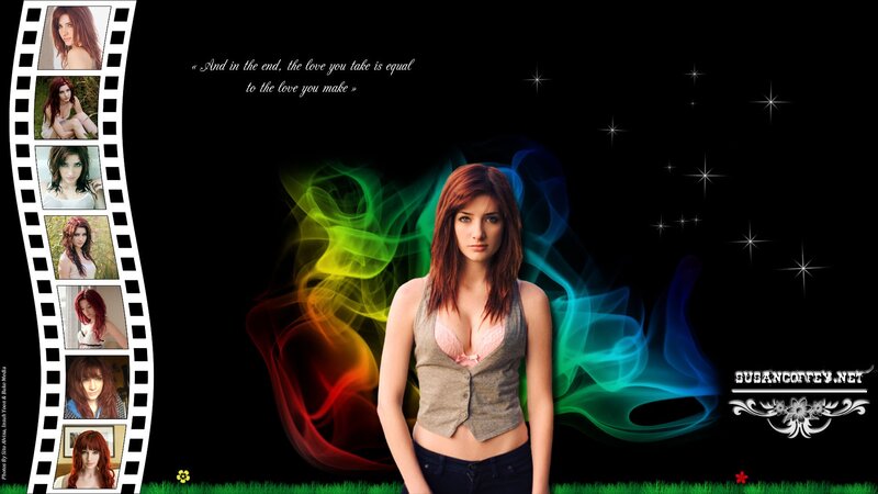 woman with colorful smoke background