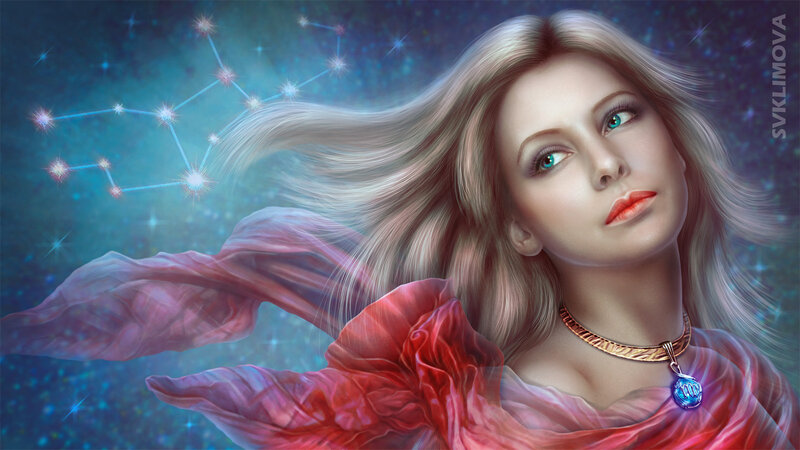 Woman with Constellation