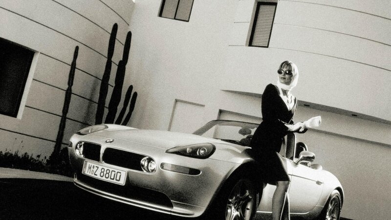 woman with convertible car
