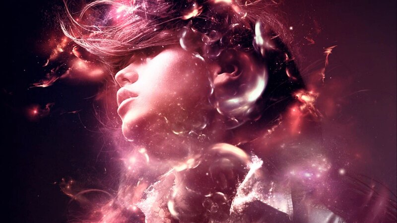 woman with cosmic energy