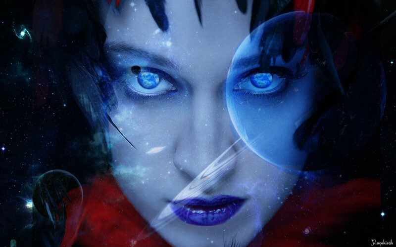 Woman with Cosmic Eyes