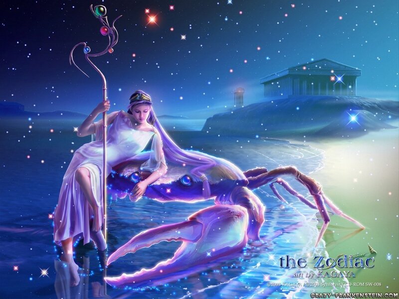Woman with Crab on Beach