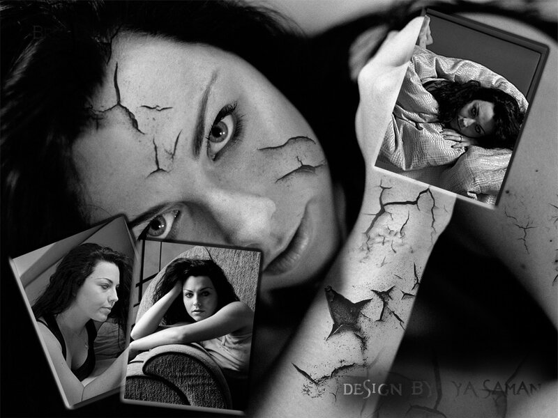 woman with cracked skin collage