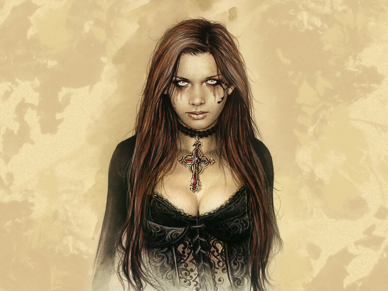 woman with cross necklace