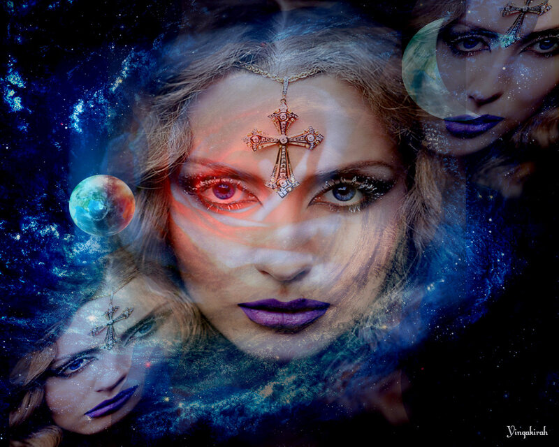 Woman with Cross on Forehead