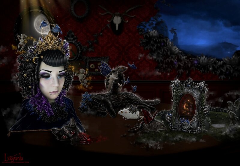 Woman with Crown and Animals