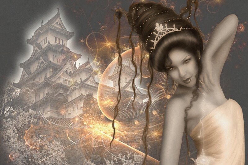 Woman with Crown and Castle