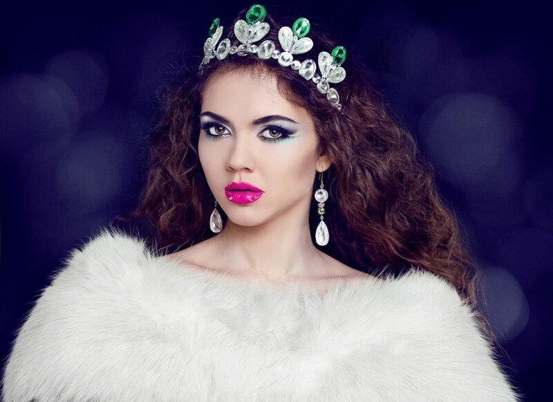 Woman with Crown and Fur