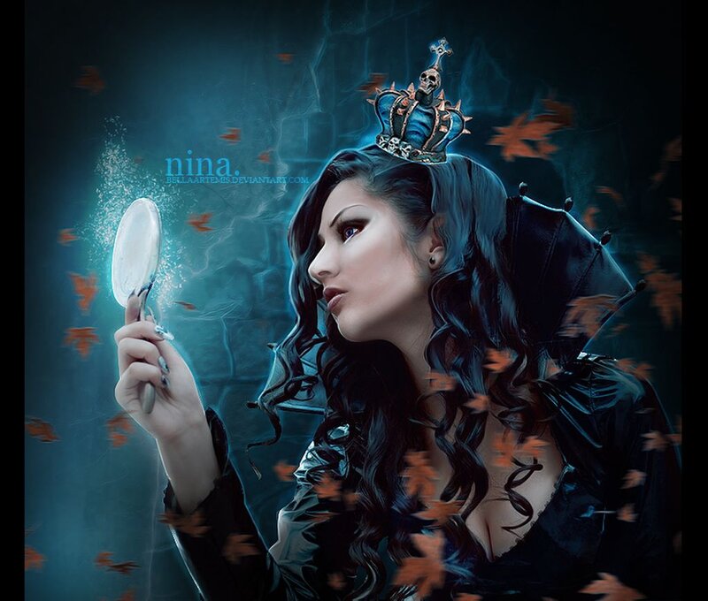 Woman with Crown and Mirror