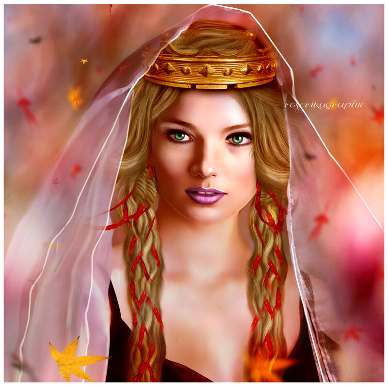 Woman with Crown and Veil