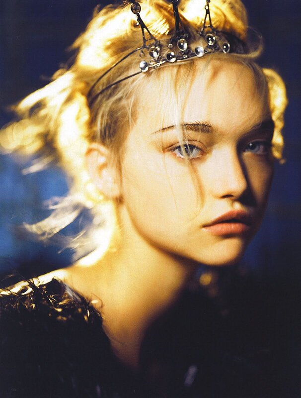 Woman with Crown — Blue, Dramatic, Photograph, Blonde Hair