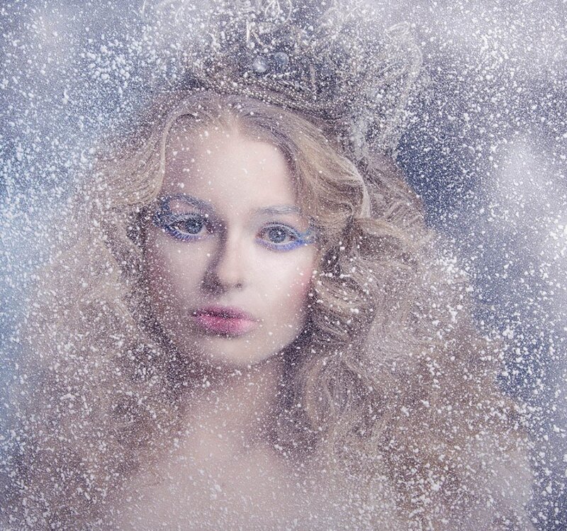 Woman with Crown in Snow
