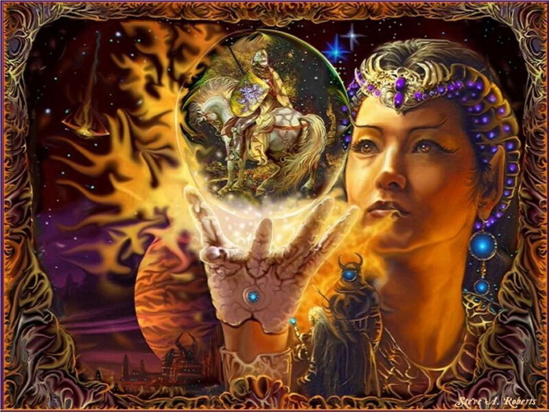 woman with crystal ball