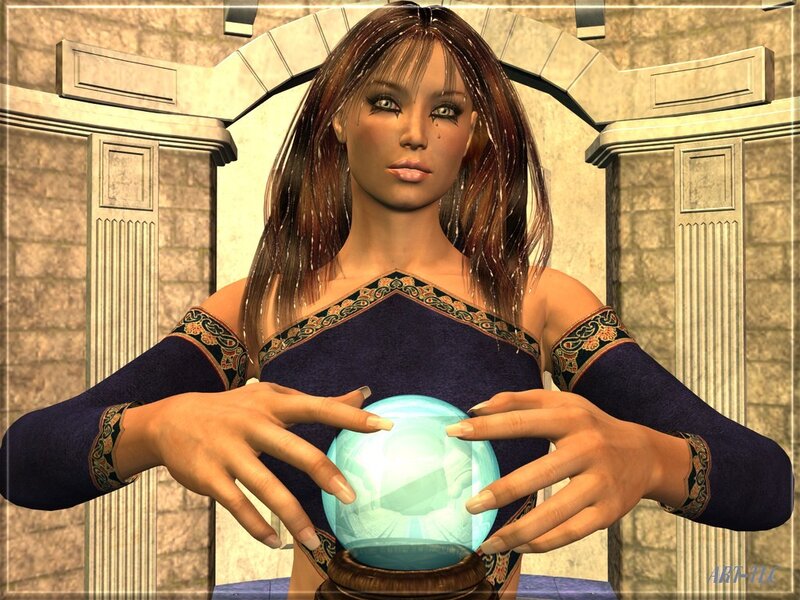 woman with crystal ball