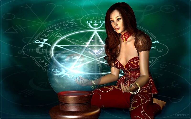 woman with crystal ball
