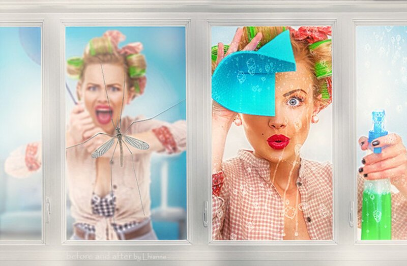 Woman with Curlers