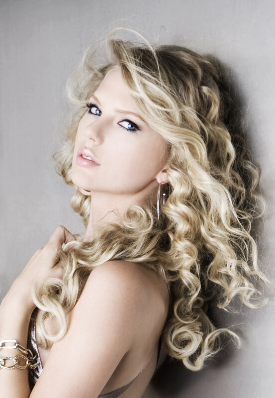woman with curly blonde hair