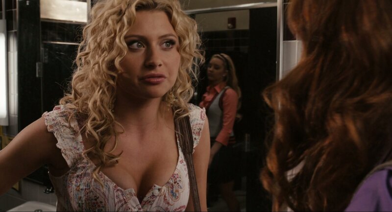 Woman with Curly Blonde Hair — Dramatic, Photograph, Mirror