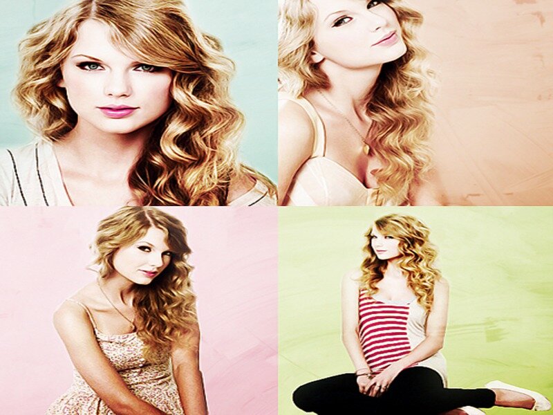 Woman with Curly Blonde Hair — Pink, Calm