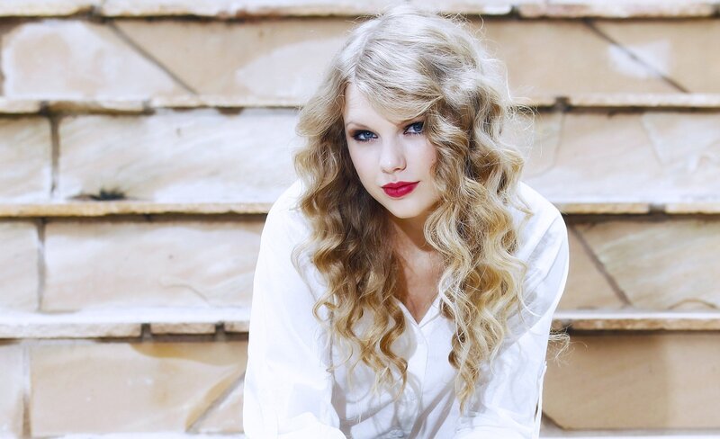 Woman with Curly Blonde Hair — White, Calm, Photograph, White Shirt