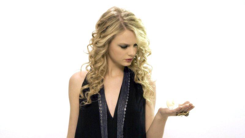Woman with Curly Blonde Hair — White, Contemplative