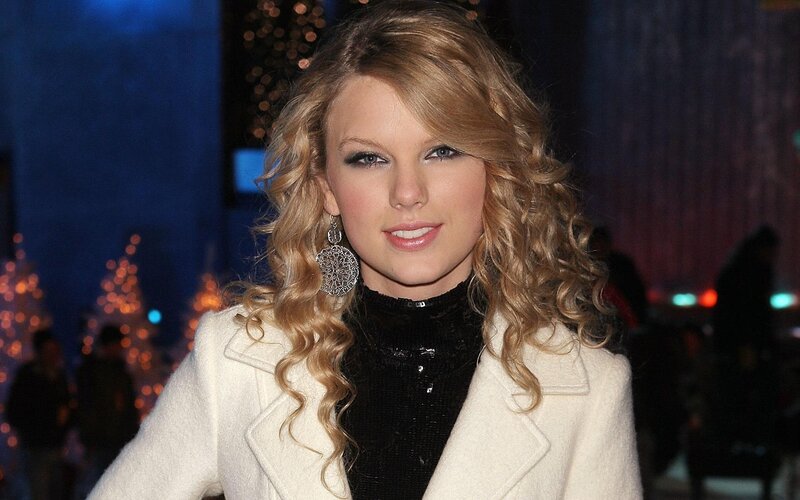 Woman with Curly Blonde Hair — White, Festive