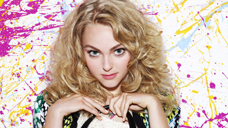 Woman with Curly Blonde Hair — Yellow