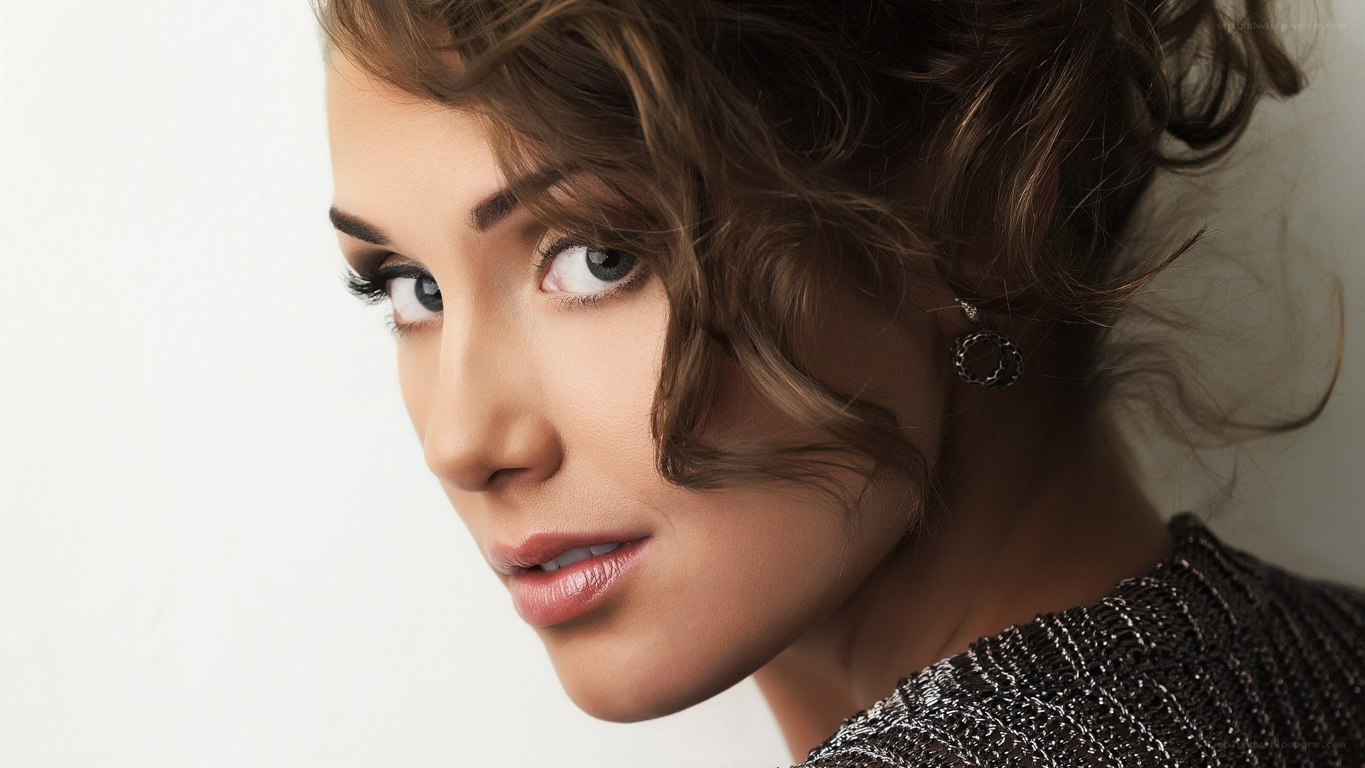 woman with curly hair
