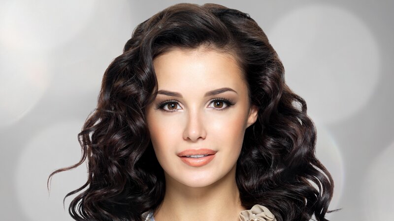 woman with curly hair