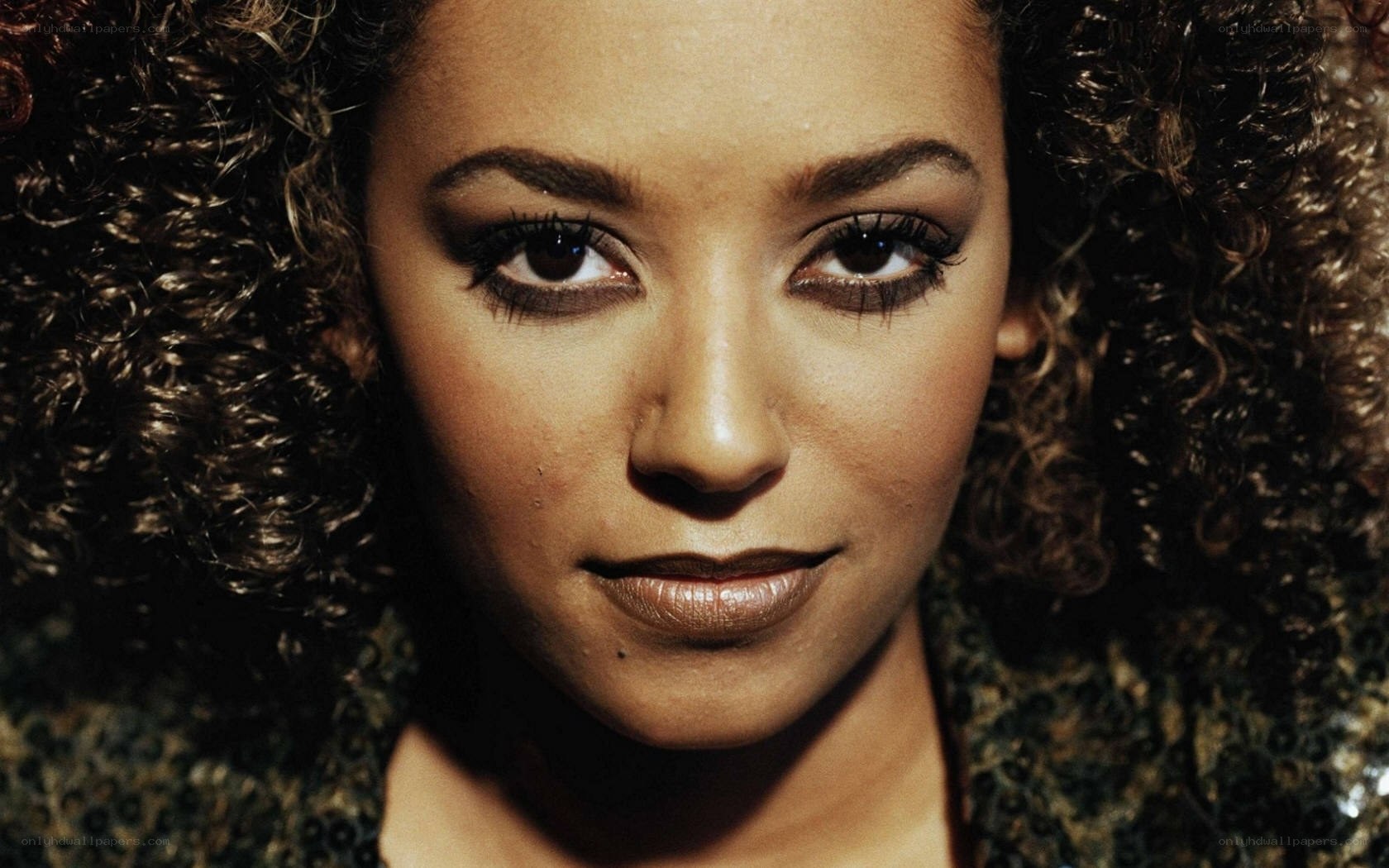 woman with curly hair