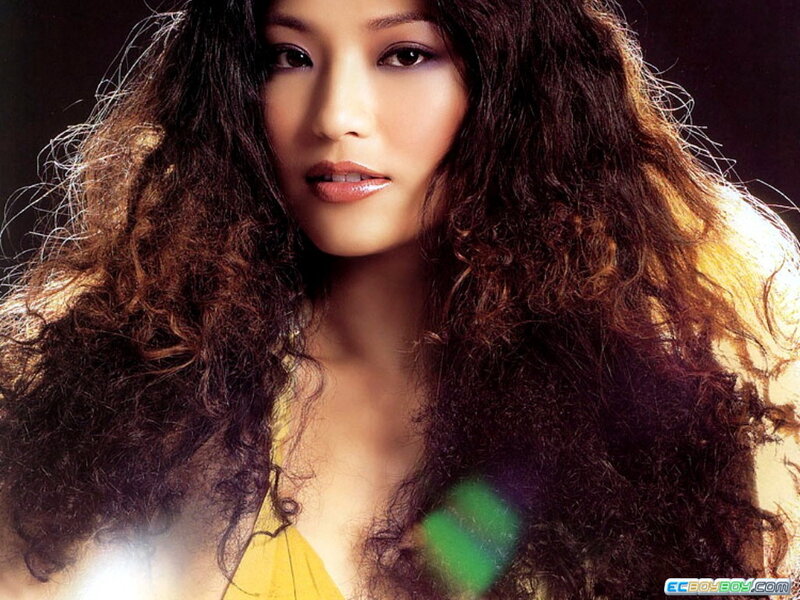 woman with curly hair