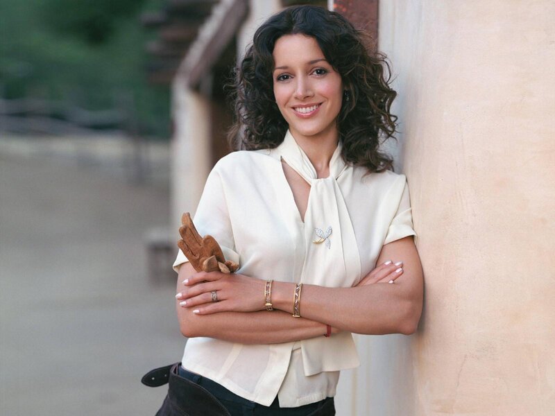 Woman with Curly Hair — Beige, Confident, Afternoon