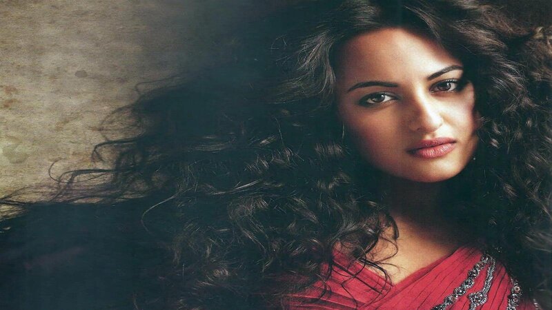 Woman with Curly Hair — Black, Dramatic, Photograph, Curly Hair, Red Sari