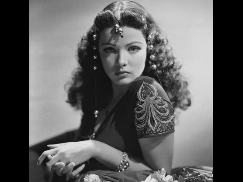 Woman with Curly Hair — Black, Dramatic, Photograph, Hair Ornament