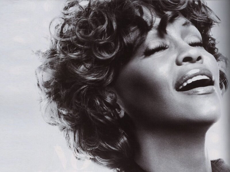 Woman with Curly Hair — Black, Joyful, Photograph