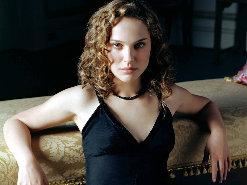 Woman with Curly Hair — Black, Serious, Photograph, Black Dress