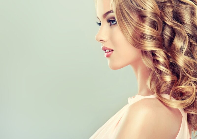 Woman with Curly Hair — Blonde, Calm, Photograph, Shoulder