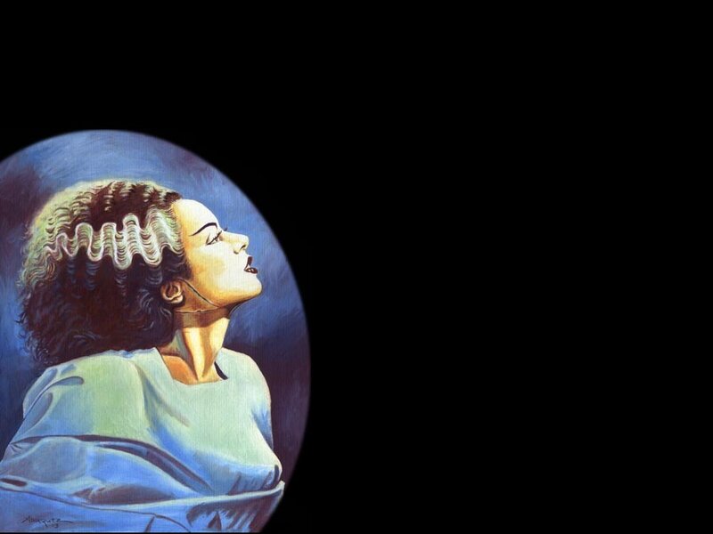Woman with Curly Hair — Blue, Dramatic