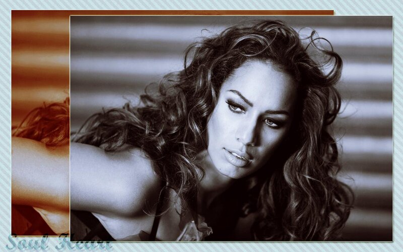 Woman with Curly Hair — Brown, Dramatic, Photograph, Shoulder, Background