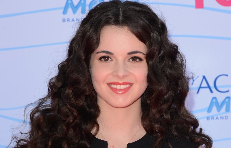 Woman with Curly Hair — Brown, Neutral, Photograph, Curly Hair, Black Top