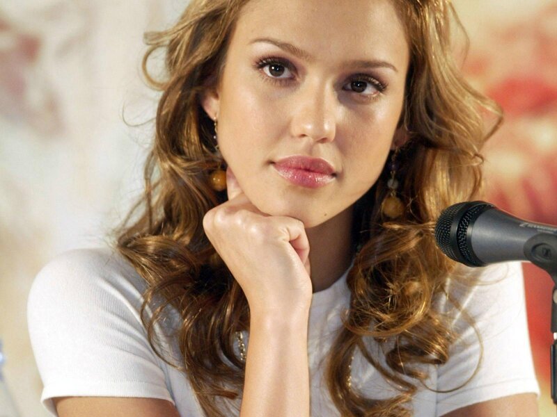 Woman with Curly Hair — Brown, Neutral, Photograph, Microphone