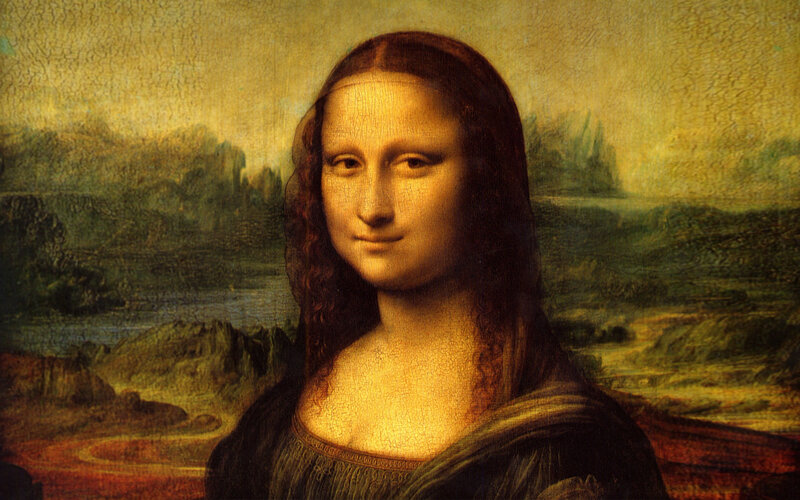 Woman with Curly Hair — Brown, Serene, Painting