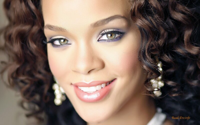 Woman with Curly Hair — Brown, Smiling, Photograph, Makeup