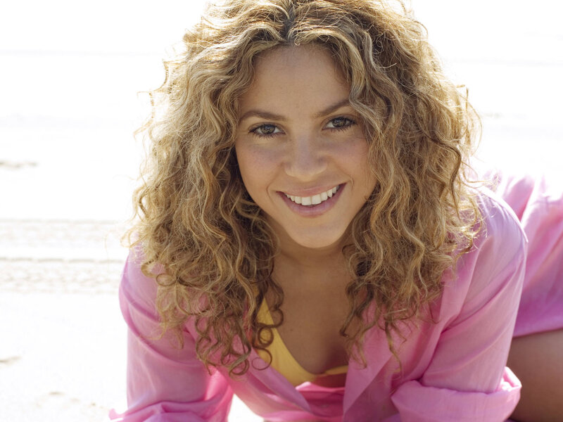 Woman with Curly Hair — Pink, Bright, Sunny